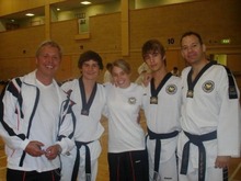 CTF's Black Belts: Colin Robinson, Sam Robinson, Camilla Wimble, Matt Le'Fleur, Mark Willoughby